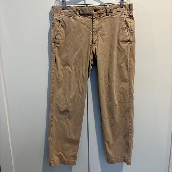 Gap Pants Mens 36x30 Khaki Straight Iconic Stretch Chino Classic Casual Spring - Picture 3 of 14